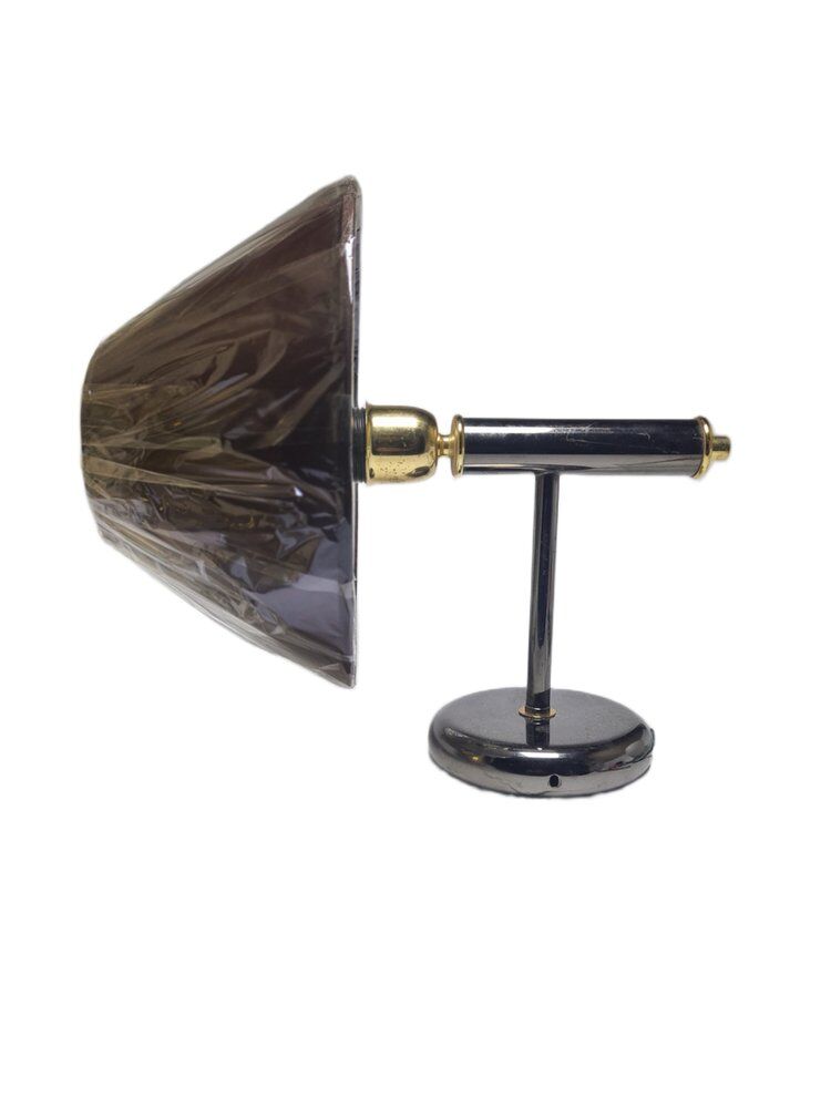 Art Deco brass wall lamp, Poland, 1980s
