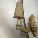 Pair of Arlus torchlight wall light in art deco plaster 1950