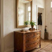 Golden mirror in oak from the 19th century.