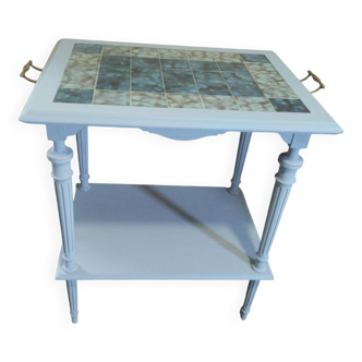 Tea table side table with 2 shelves