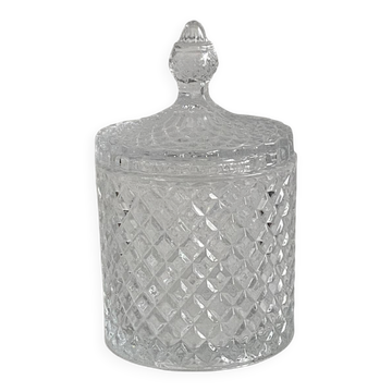 Candy box / glass cotton pot with crystal effect
