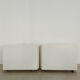 Simon Gavina Italian white lacquered wood  nigthstands, 1970s