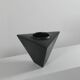 Vase en céramique postmoderne noir géométrique vintage