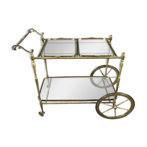 Table roulante chariot - laiton