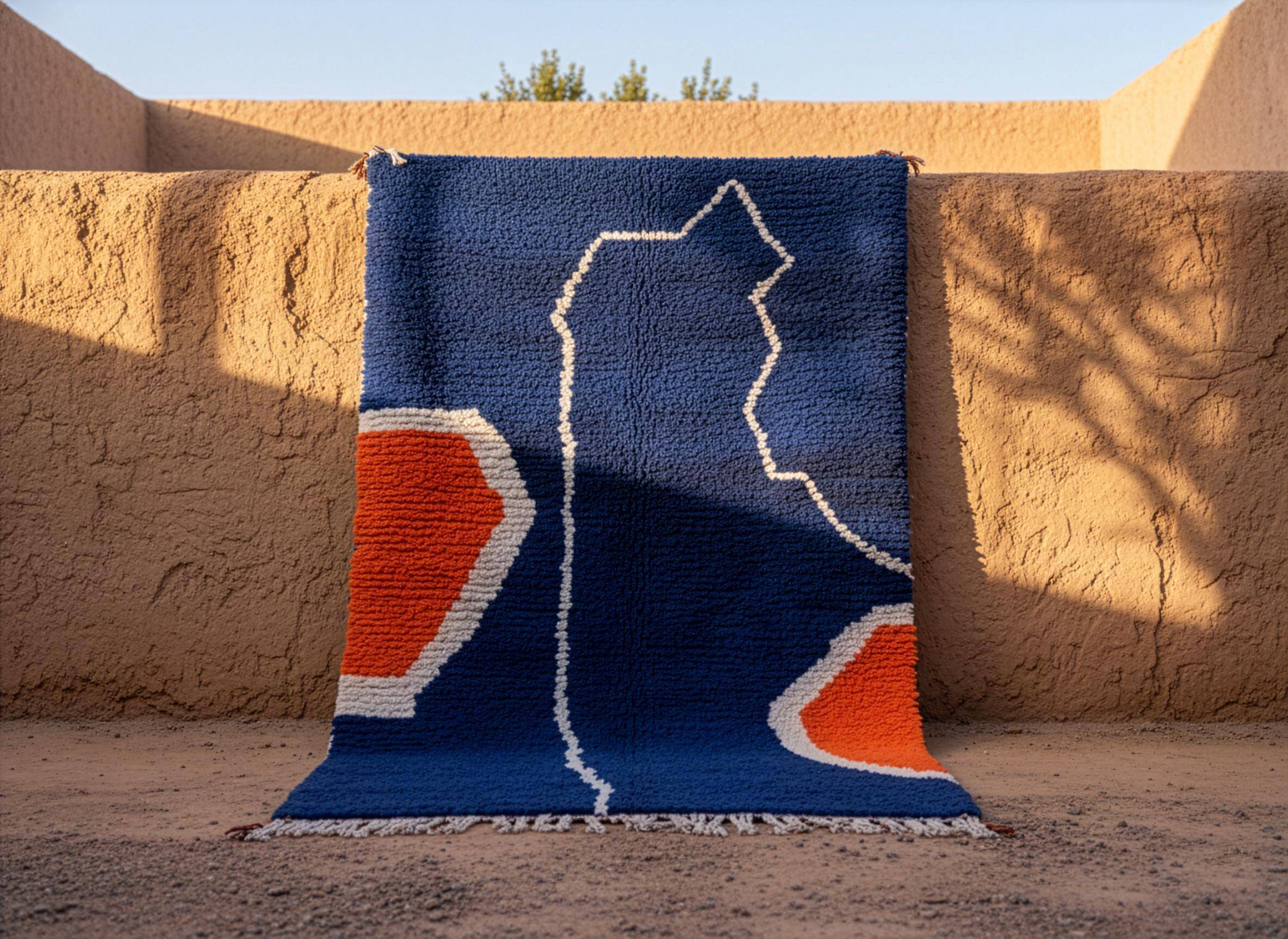 Moroccan rug in pure wool 2.5 x 1.5 m