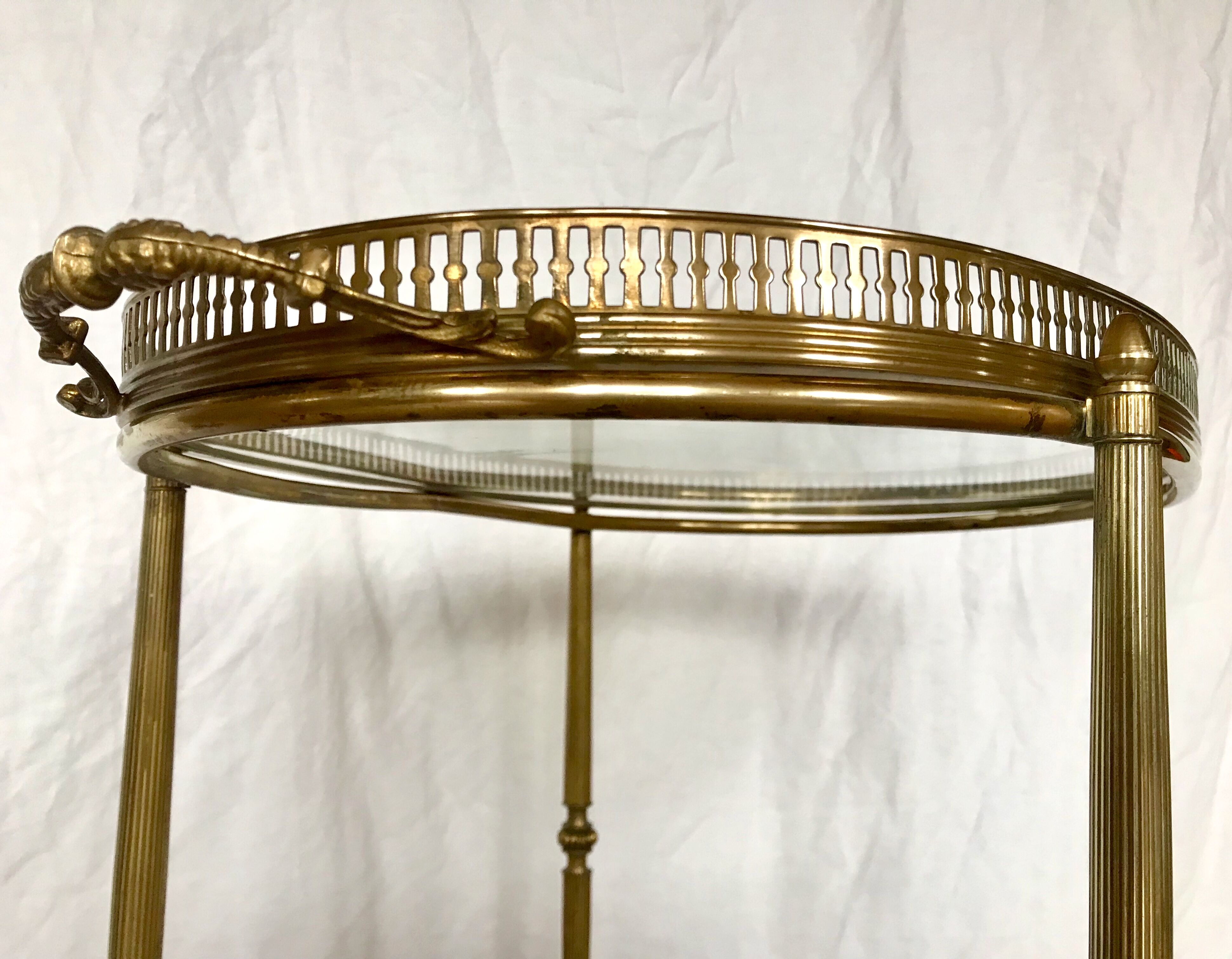 Serving table brass twentieth neoclassical