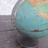 Old small metal globe "taride maps"