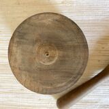 Wooden mortar and pestle