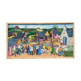 Vintage Naïve art painting