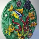 Vallauris trompe l'oeil earthenware plate