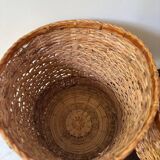 2 paniers en rotin vintage