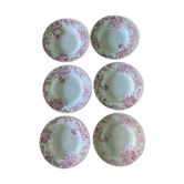 Lot de 6 assiettes creuses en Terre de Fer modèle Boule de Neige, Saint Amand