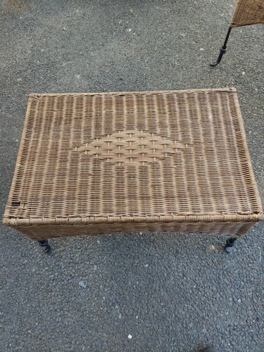 Set two chairs with rattan coffee table