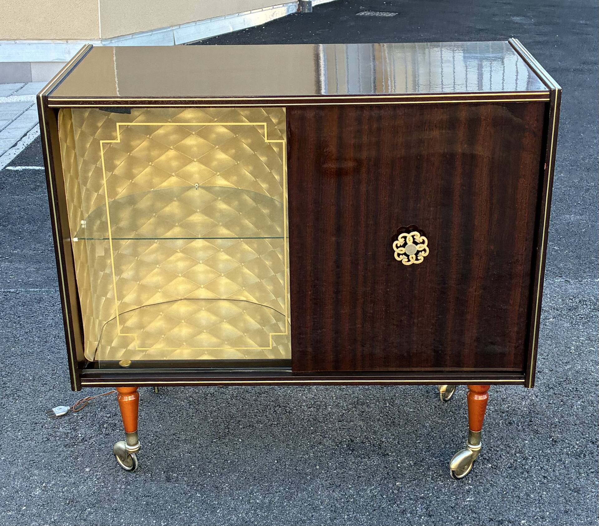 Vintage 60s console TV bar