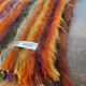 Brown mohair wool blanket/throw by Vian-Tiran.