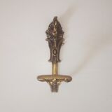 Old brass coat rack hook