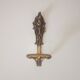 Old brass coat rack hook