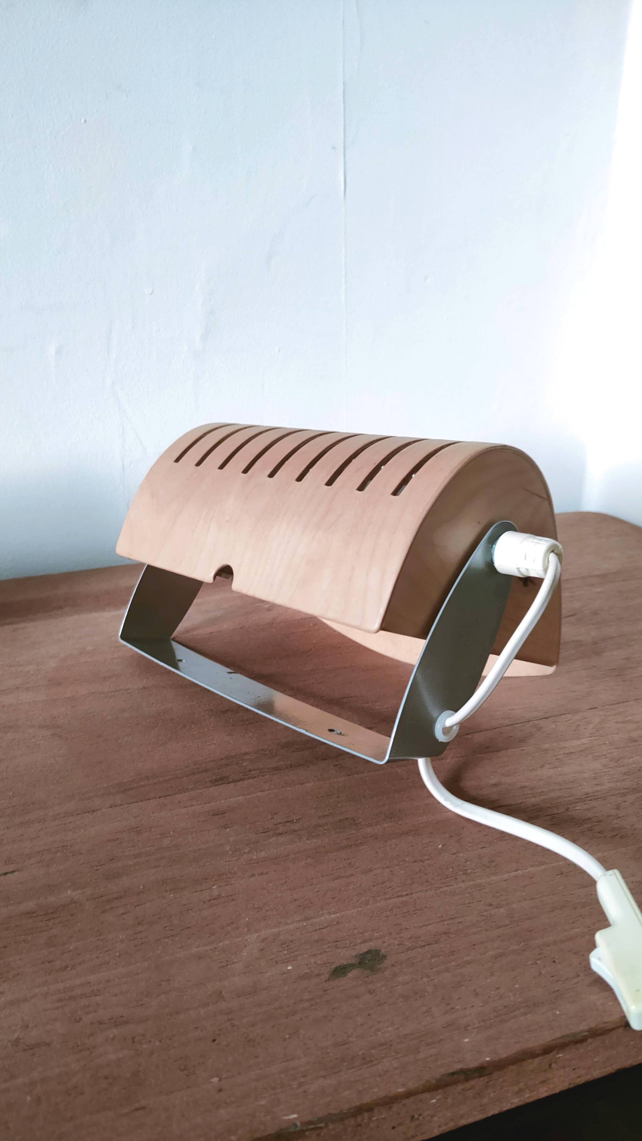 Vintage Ikea wooden wall light from the 90s