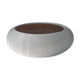 Table basse ronde Roche Bobois en métal filaire blanc