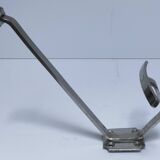 Three brass, chrome, aluminum hooks, early 20th century