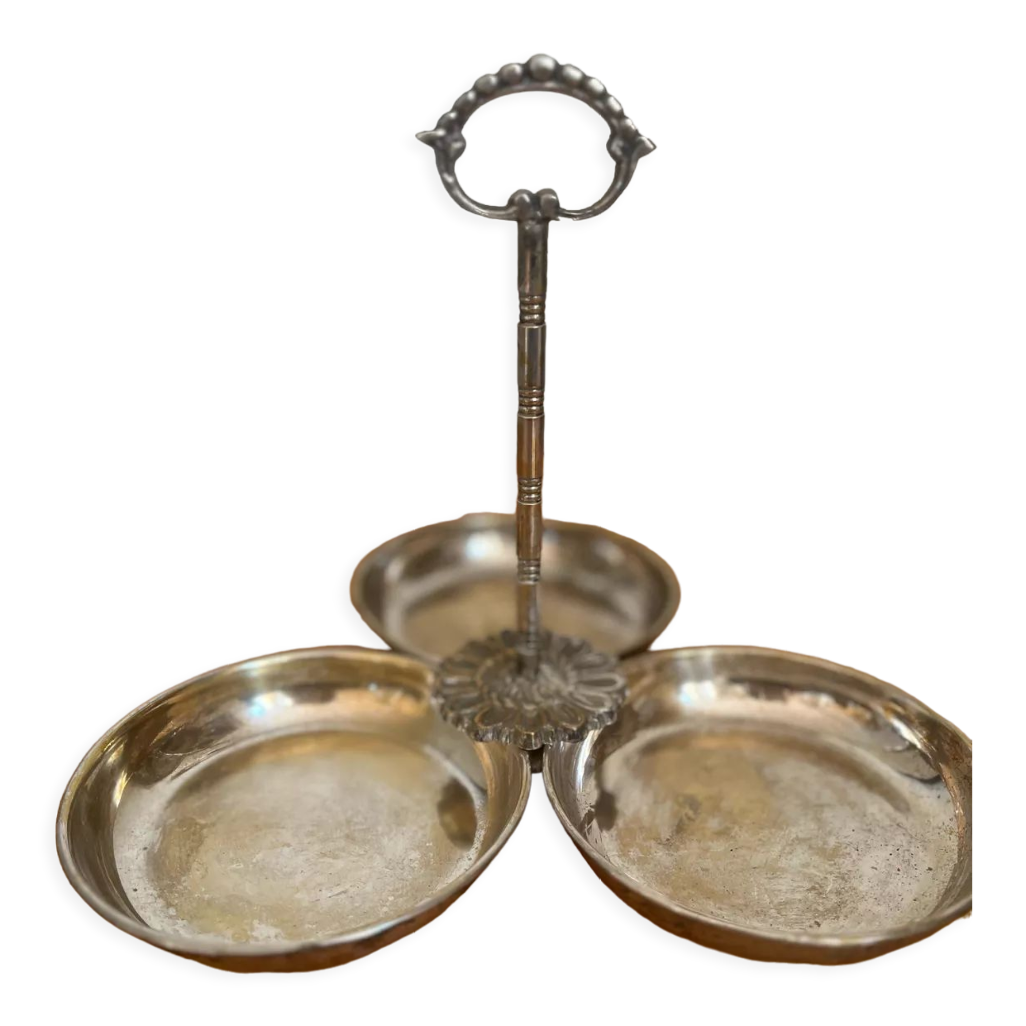 Metal servant, silver, antique