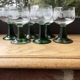 Set of 6 stemmed glasses from Alsace