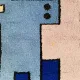 Geometric animal/Tetris rug, vintage