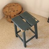 Antique French wooden stool