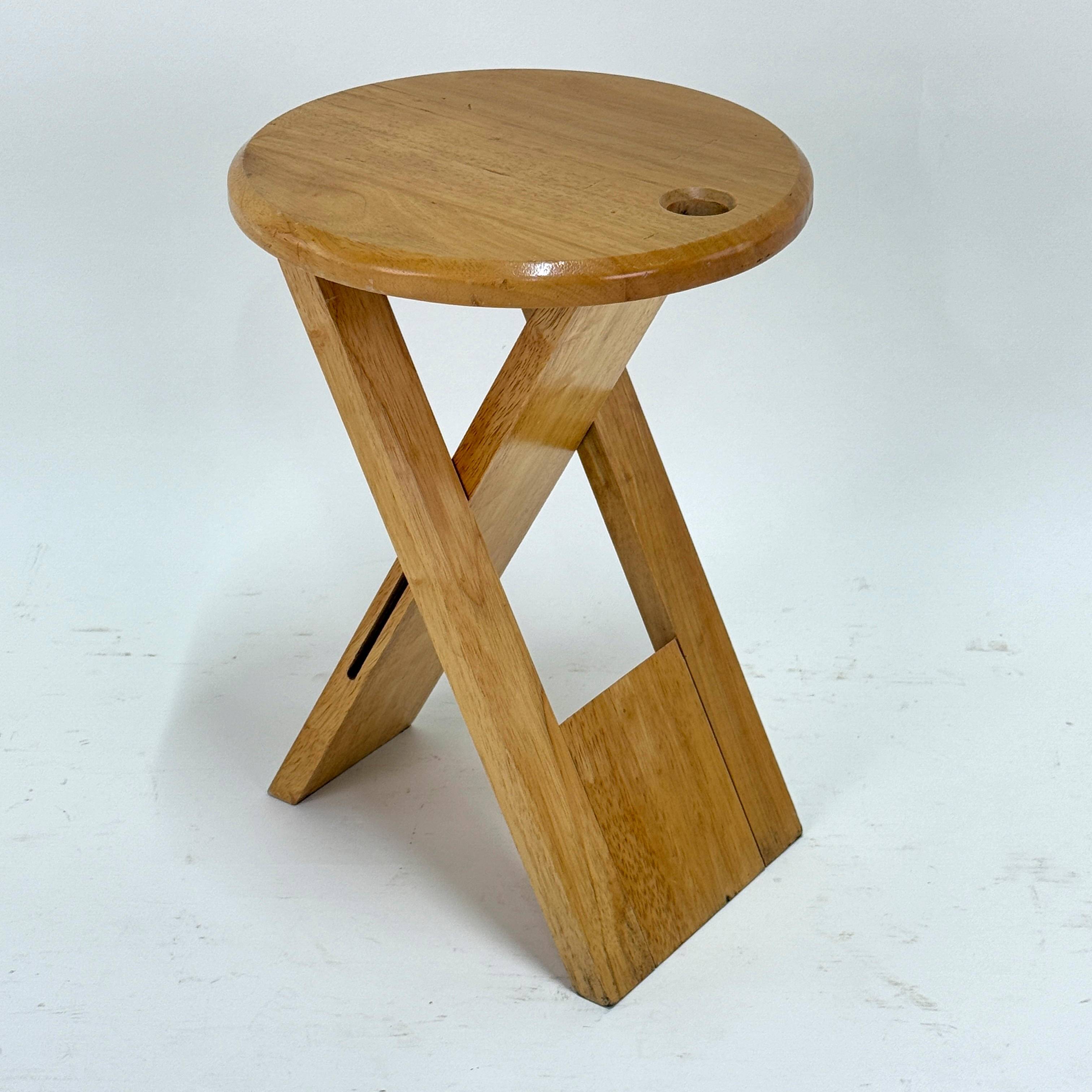 Suzy DLG Roger Tallon Wood Stool - no Charlotte Perriand - Vintage