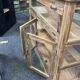 Vitrine comptoir bois exotique
