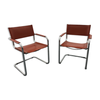 Chairs Italy, leather, set of 2