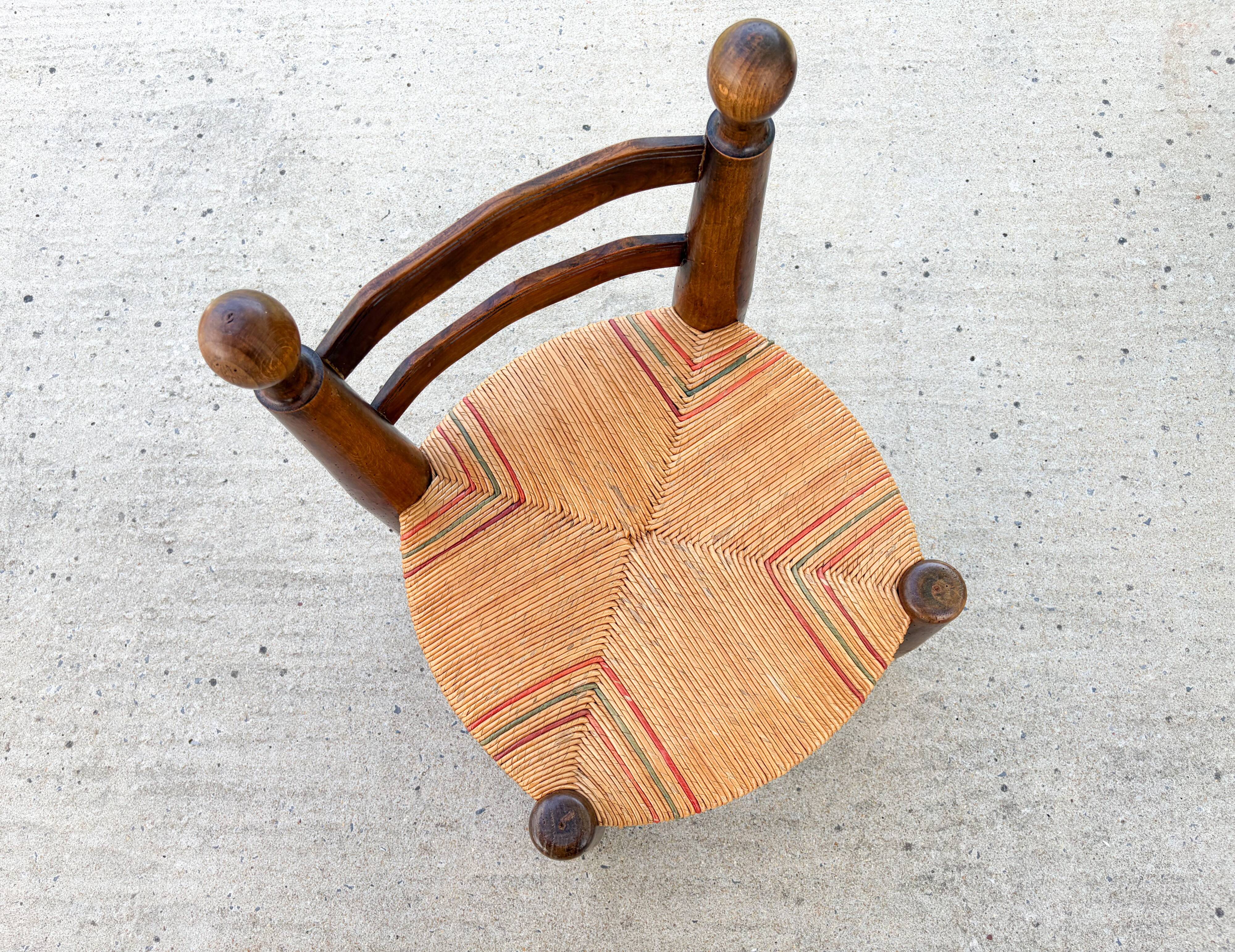 Brutalist children's chair attributed to Charles Dudouyt, 19th century.