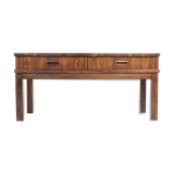 low Danish chest of 2 drawers in rosewood