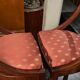 Suite of 6 gondola chairs in solid mahogany period early nineteenth Restoration