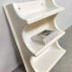 Vintage space age thermoformed plastic wall shelves 1970s