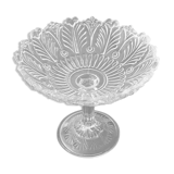 Glass cup decorated with foliage