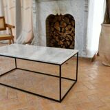 Rectangular Carrara marble coffee table 120x60 cm