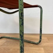 Rare Bauhaus Mart Stam tubular chair by Thonet / original green colour