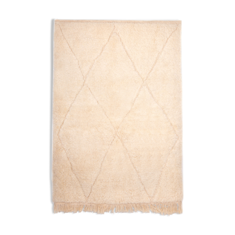 Berber carpet beni ourain ecru 184 x 127 cm