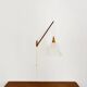 Danish Adjustable Oak Wall Lamp by Uno and Östen Kristiansson