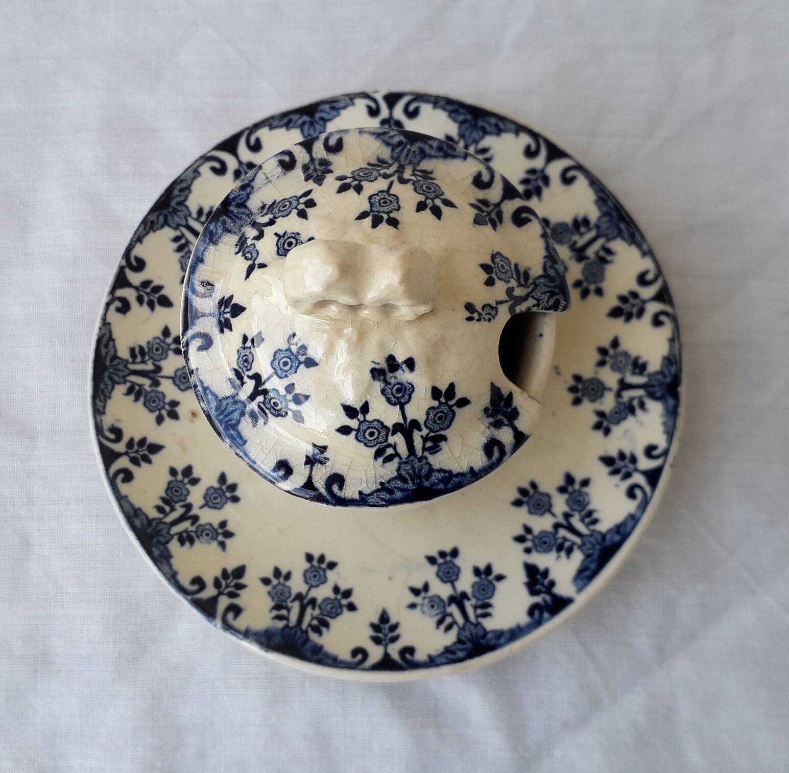 Gien ironstone mustard pot