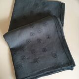 Hand embroidered linen tablecloth, 60's, 3.10m