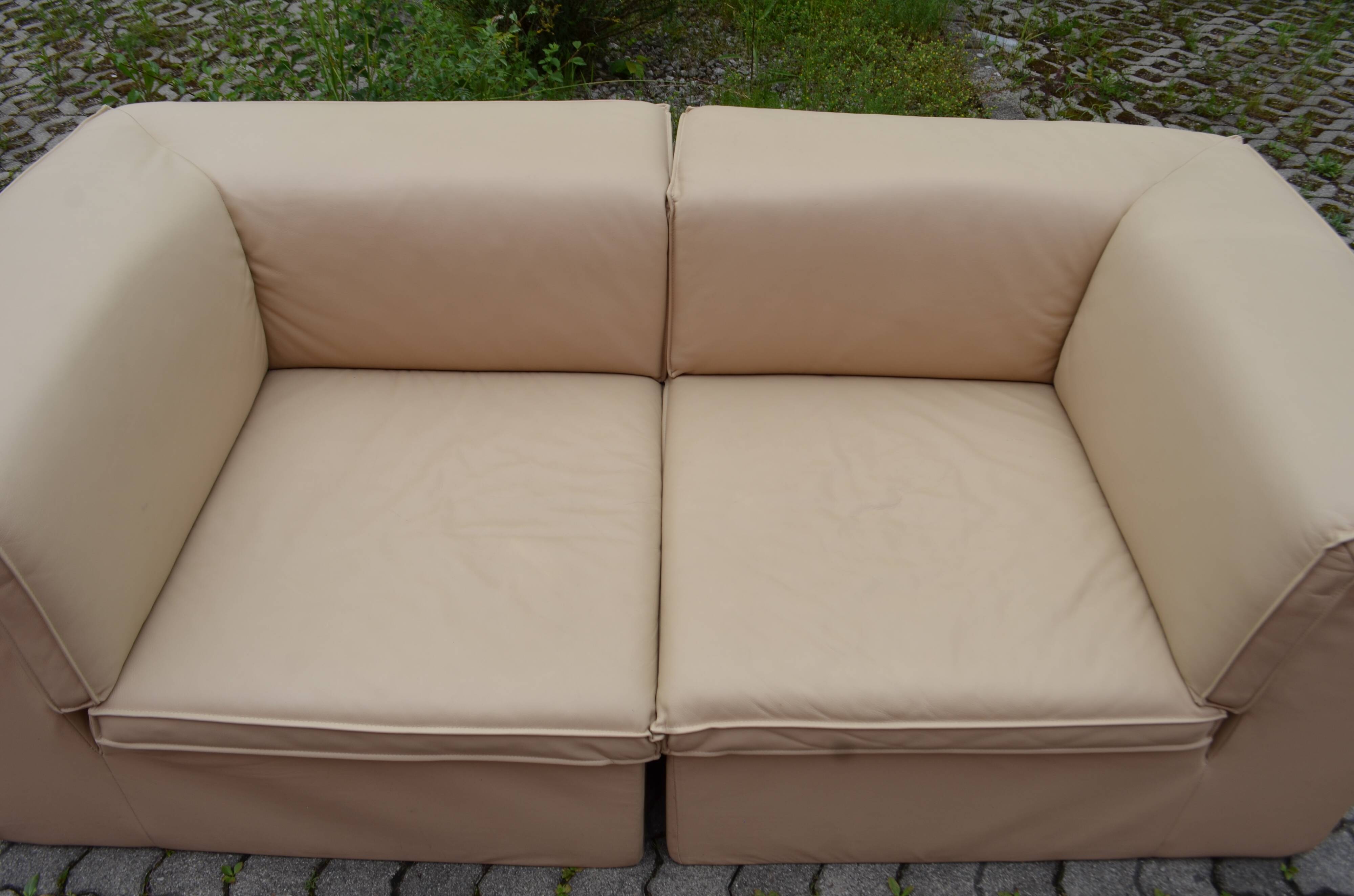 Modular Lübke Quattro Q System Leather Sofa