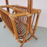 Porte revue rotin