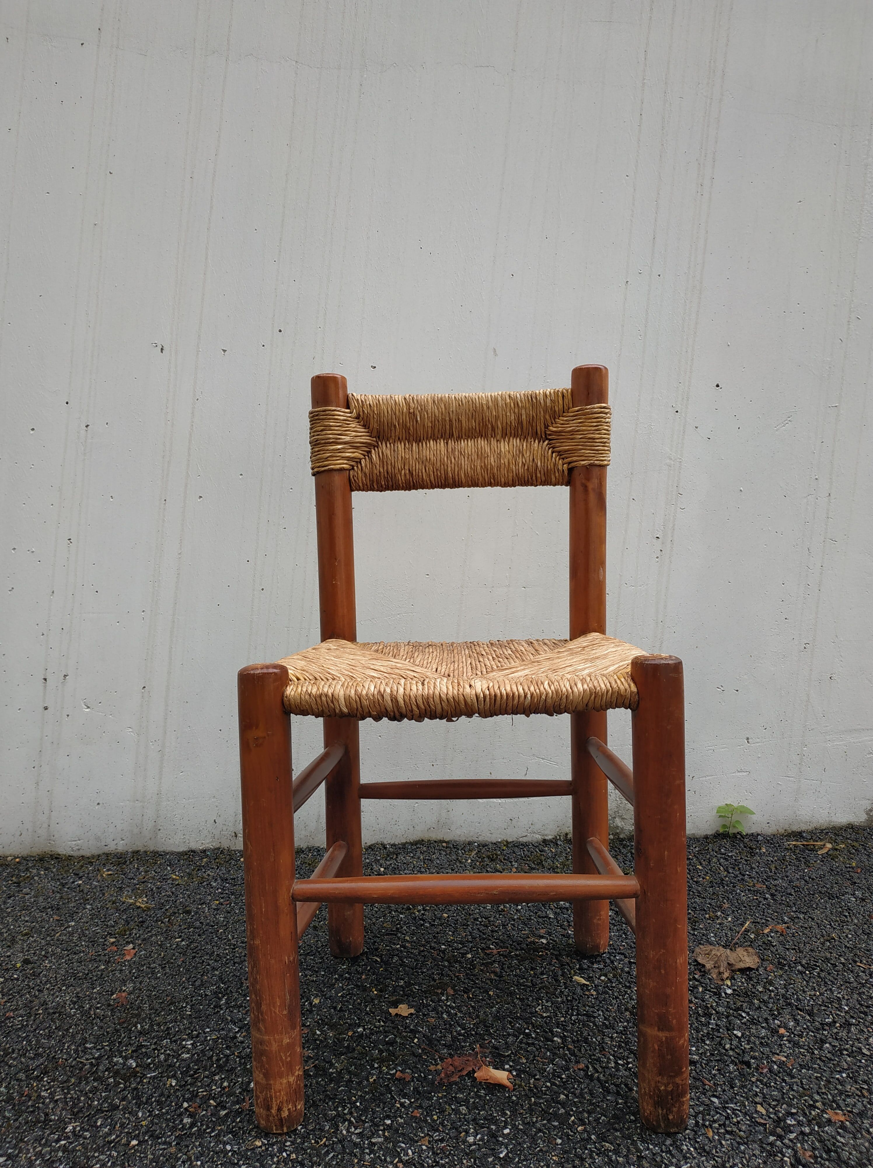 Chair wood and straw 1960