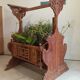 Solid teak carved swing cradle
