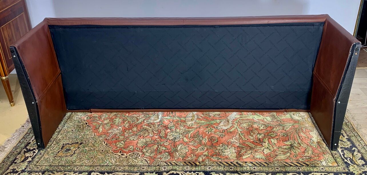 Walter Knoll bench, brown leather