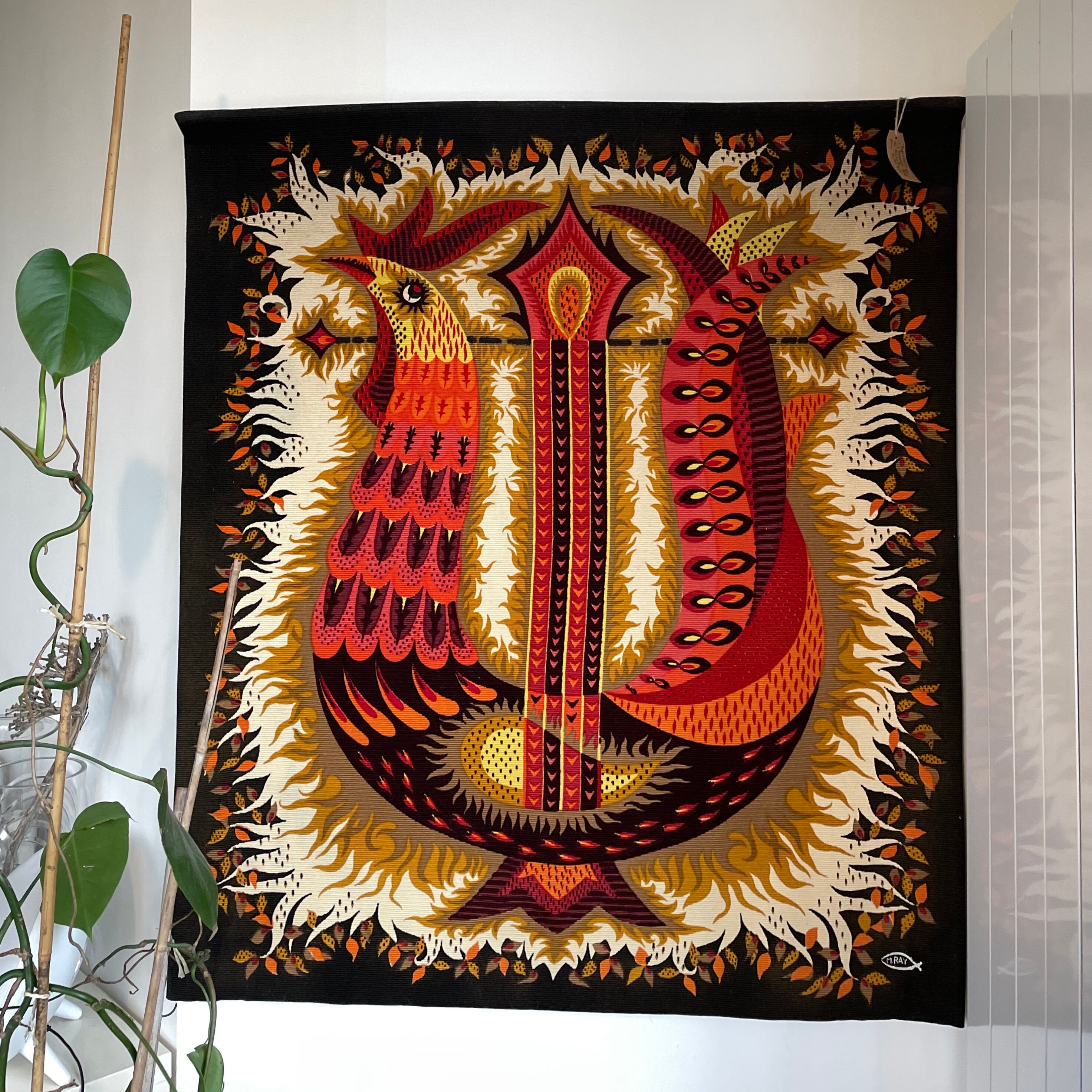 Aubusson tapestry "The lyre bird"