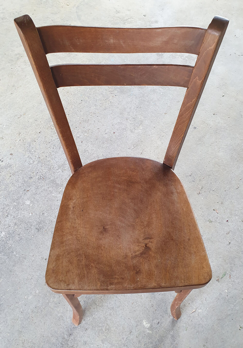 Baumann bistro chair No.19, medium oak, vintage, 50s