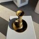Large adjustable antique gold candlestick H20 D10